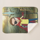 RICKおよびMORTY™ |悪のモーティ シェルパブランケット (正面(横))