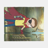 RICKおよびMORTY™ |悪のモーティ フリースブランケット (正面(横))