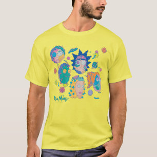 RICKおよびMORTY™  感染したスミスファミリーパターン Tシャツ