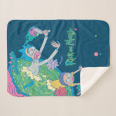 RICKおよびMORTY™ |感染したポータルから落下 シェルパブランケット (正面(横))