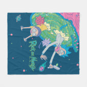 RICKおよびMORTY™ |感染したポータルから落下 フリースブランケット (正面(横))