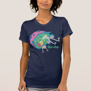 RICKおよびMORTY™  感染したポータルから落下 Tシャツ