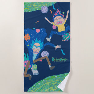 RICKおよびMORTY™  感染したポータルのジャンプ ビーチタオル