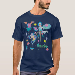 RICKおよびMORTY™ 感染した細胞間の パターン Tシャツ