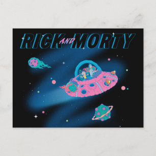 RICKおよびMORTY™  旅行スルー宇宙 インビテーションポストカード