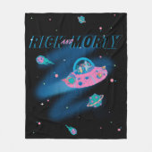 RICKおよびMORTY™ |旅行スルー宇宙 フリースブランケット (正面)