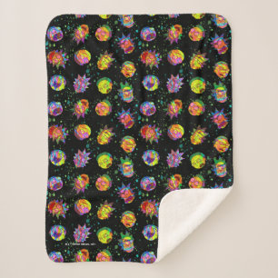 RICKおよびMORTY™  旋回サイケデリックパターン シェルパブランケット