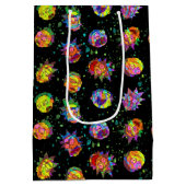 RICKおよびMORTY™ |旋回サイケデリックパターン ミディアムペーパーバッグ (裏面)