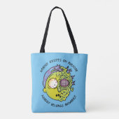 RICKおよびMORTY™ |様式化されたモーティフライ引用文 トートバッグ (裏面)