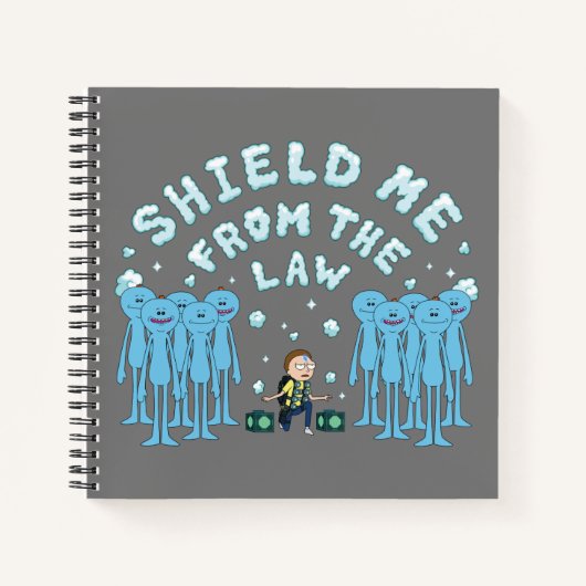 RICKおよびMORTY™ |法律から私を守る ノートブック (正面)