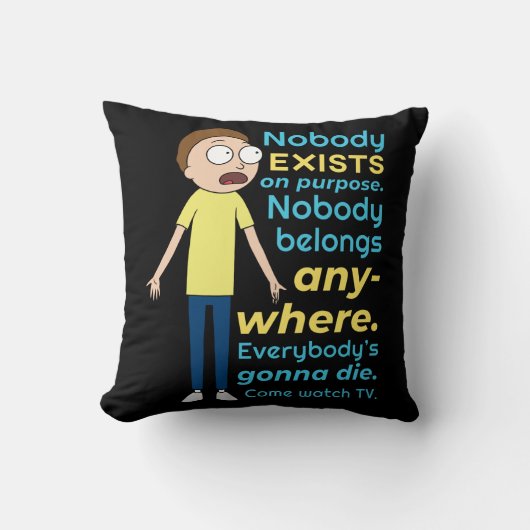 RICKおよびMORTY™ |目的に存在する人はいません クッション (正面)