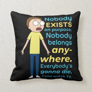 RICKおよびMORTY™  目的に存在する人はいません クッション