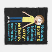 RICKおよびMORTY™ |目的に存在する人はいません フリースブランケット (正面(横))
