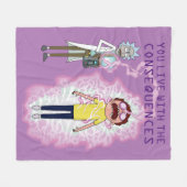 RICKおよびMORTY™ |結果を生かす フリースブランケット (正面(横))