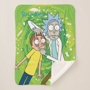 RICKおよびMORTY™  見て シェルパブランケット