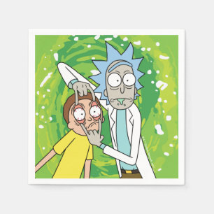 RICKおよびMORTY™ 見て スタンダードカクテルナプキン