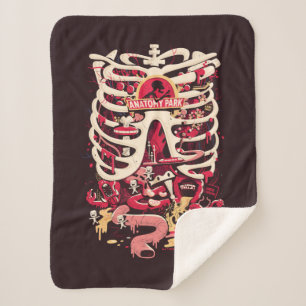 RICKおよびMORTY™  解剖学的なパークのリブケージ シェルパブランケット