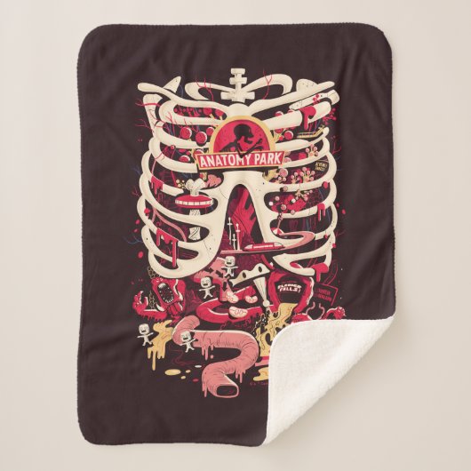 RICKおよびMORTY™ |解剖学的なパークのリブケージ シェルパブランケット (正面)