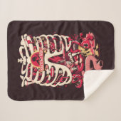 RICKおよびMORTY™ |解剖学的なパークのリブケージ シェルパブランケット (正面(横))