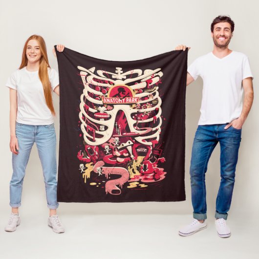 RICKおよびMORTY™ |解剖学的なパークのリブケージ フリースブランケット (インサイチュ)