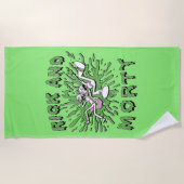 RICKおよびMORTY™ | ACID VATに陥る ビーチタオル (正面)