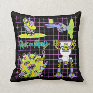 RICKおよびMORTY™ Pickle Rickポータルパターン クッション