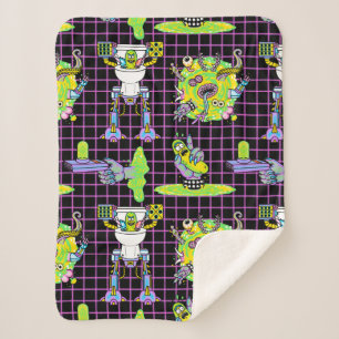 RICKおよびMORTY™   Pickle Rickポータルパターン シェルパブランケット