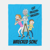 RICKおよびMORTY™ | Rick、Morty、Summer フリースブランケット (正面)