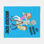 RICKおよびMORTY™ | Rick、Morty、Summer フリースブランケット (正面(横))