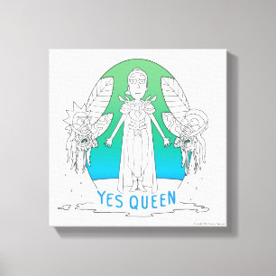 RICKおよびMORTY™  Yesクイーン キャンバスプリント