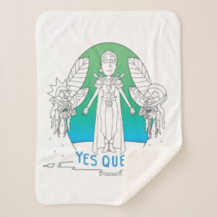 RICKおよびMORTY™  Yesクイーン シェルパブランケット