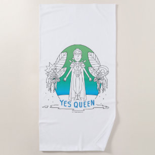 RICKおよびMORTY™  Yesクイーン ビーチタオル