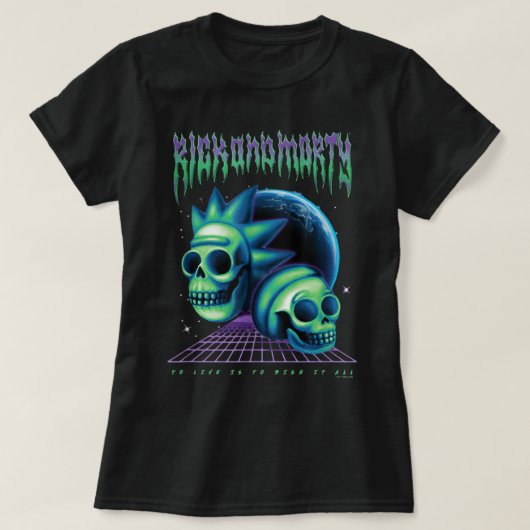 RickとMortyは全てのスカルPo Tシャツ (デザイン正面)