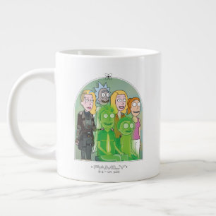 RickとMortyファミリーグラフィック ジャンボコーヒーマグカップ