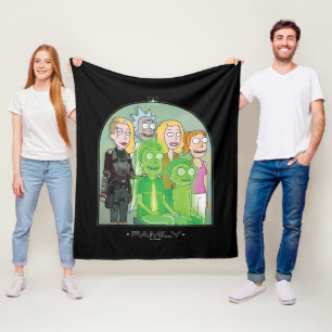 RickとMortyファミリーグラフィック フリースブランケット