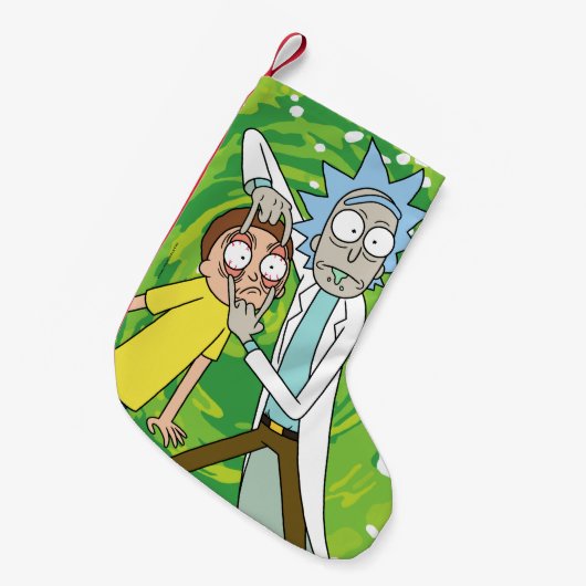 RICKとMORTY™|あれを見て スモールクリスマスストッキング (正面 (吊り時))