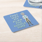 RICKとMORTY™|それが私の計画でした スクエアペーパーコースター (アングル)