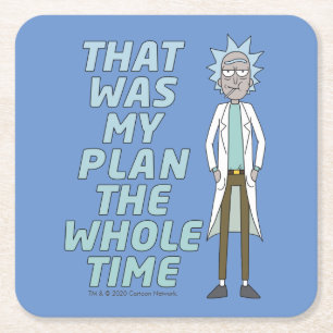 RICKとMORTY™ それが私の計画でした スクエアペーパーコースター