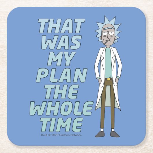 RICKとMORTY™|それが私の計画でした スクエアペーパーコースター (正面)