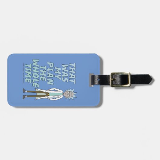 RICKとMORTY™|それが私の計画でした ラゲッジタグ (正面横)
