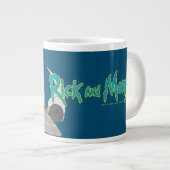 RICKとMORTY™|オフ飛んでいる宇宙船 ジャンボコーヒーマグカップ (正面右)