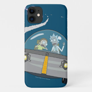 RICKとMORTY™|オフ飛んでいる宇宙船 iPhone 11 ケース
