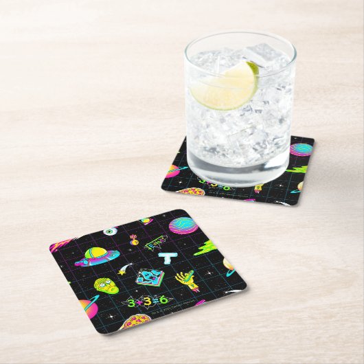 RICKとMORTY™|シーサイケデリックズン3パターン スクエアペーパーコースター (インサイチュ)