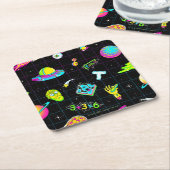 RICKとMORTY™|シーサイケデリックズン3パターン スクエアペーパーコースター (アングル)