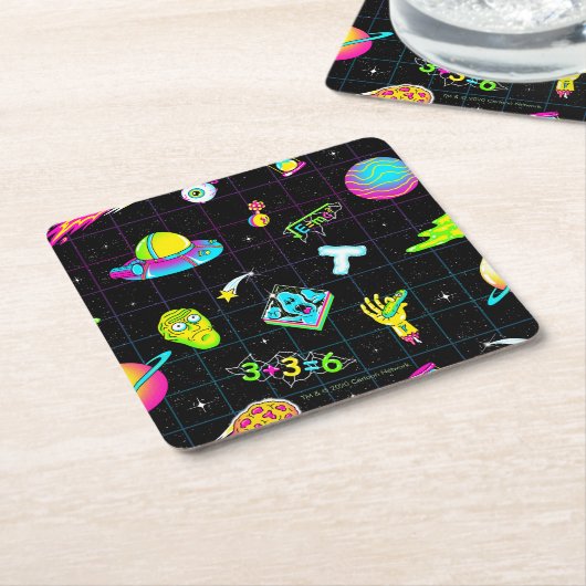 RICKとMORTY™|シーサイケデリックズン3パターン スクエアペーパーコースター (アングル)