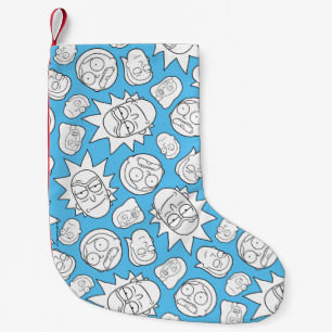 RICKとMORTY™ スミスファミリーヘッドパターン スモールクリスマスストッキング
