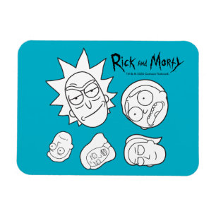 RICKとMORTY™ スミスファミリーヘッドパターン マグネット