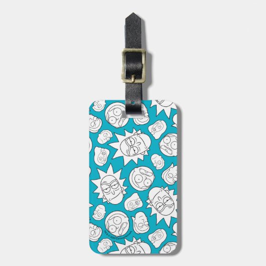 RICKとMORTY™|スミスファミリーヘッドパターン ラゲッジタグ (正面縦)