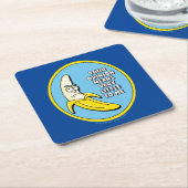 RICKとMORTY™|バナナ·リック·バッジ スクエアペーパーコースター (アングル)