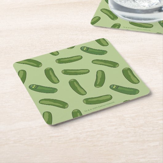 RICKとMORTY™|ピクルをフリップ スクエアペーパーコースター (アングル)